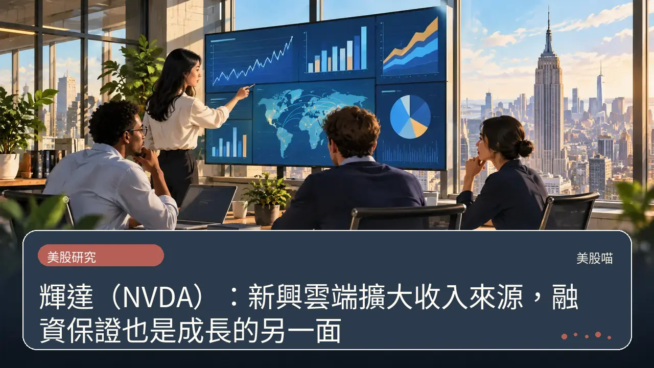 輝達(NVDA):新興雲端擴大收入來源,融資保證也是成長的另一面主題插畫