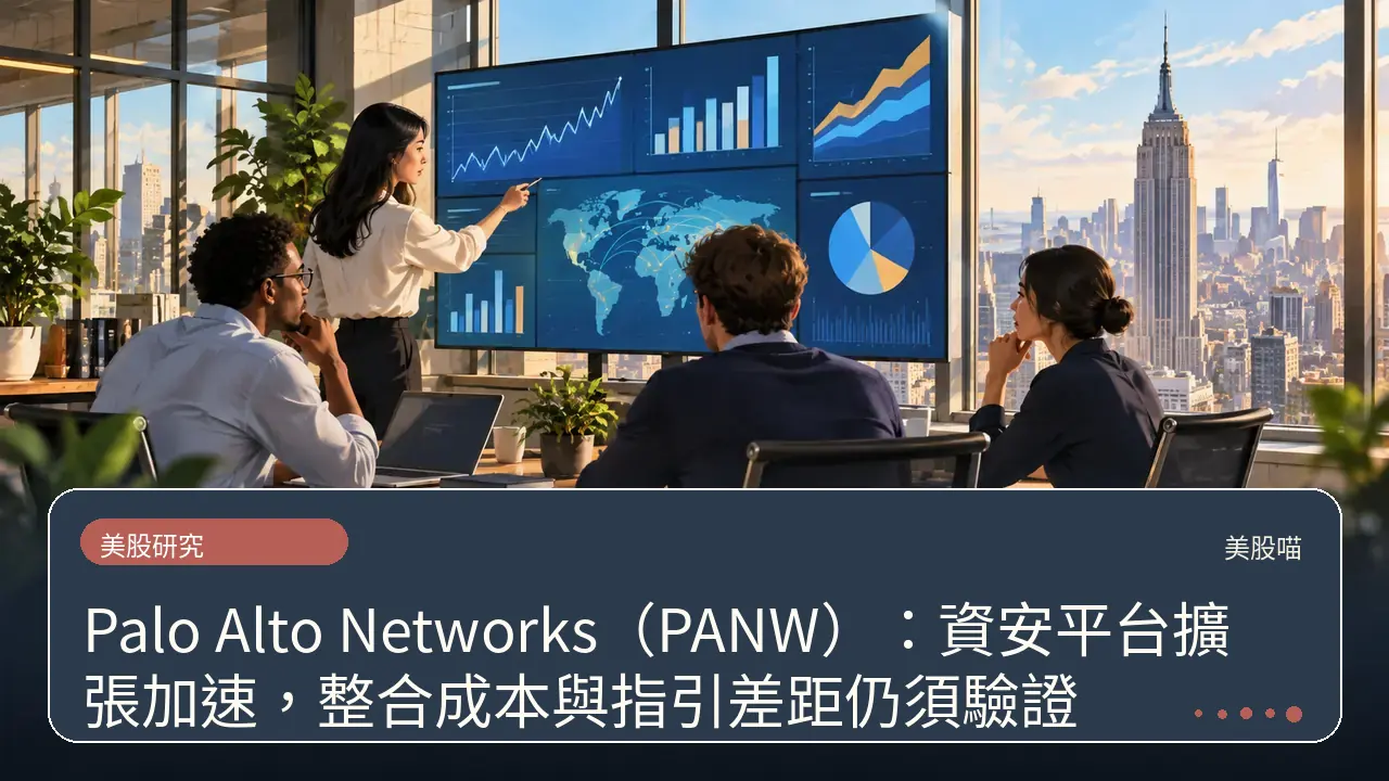 Palo Alto Networks(PANW):資安平台擴張加速,整合成本與指引差距仍須驗證主題插畫