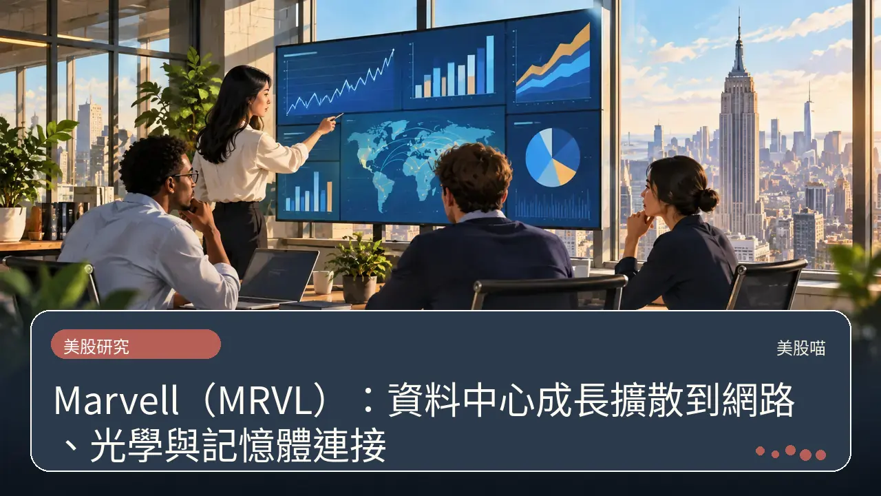 Marvell(MRVL):資料中心成長擴散到網路、光學與記憶體連接主題插畫