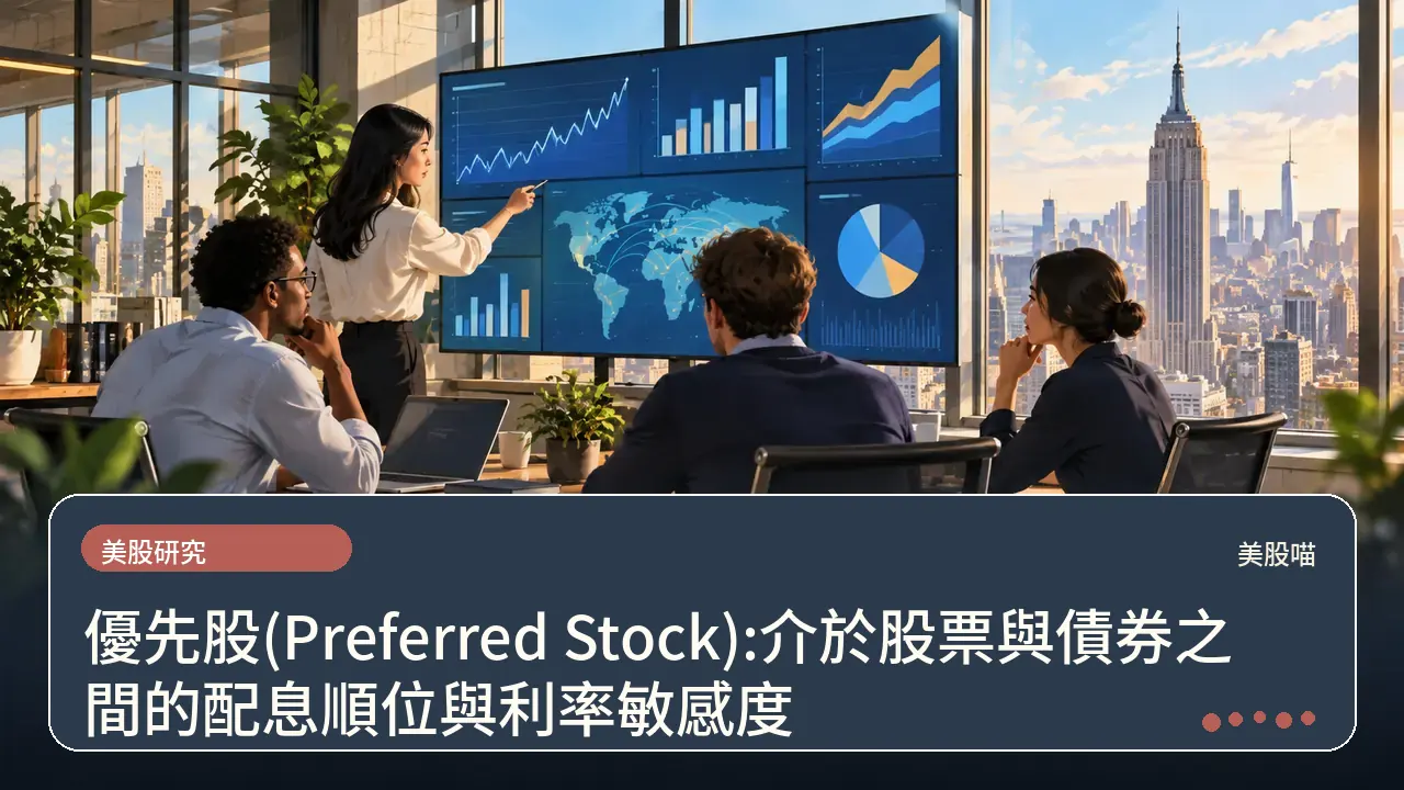 優先股(Preferred Stock):介於股票與債券之間的配息順位與利率敏感度主題插畫