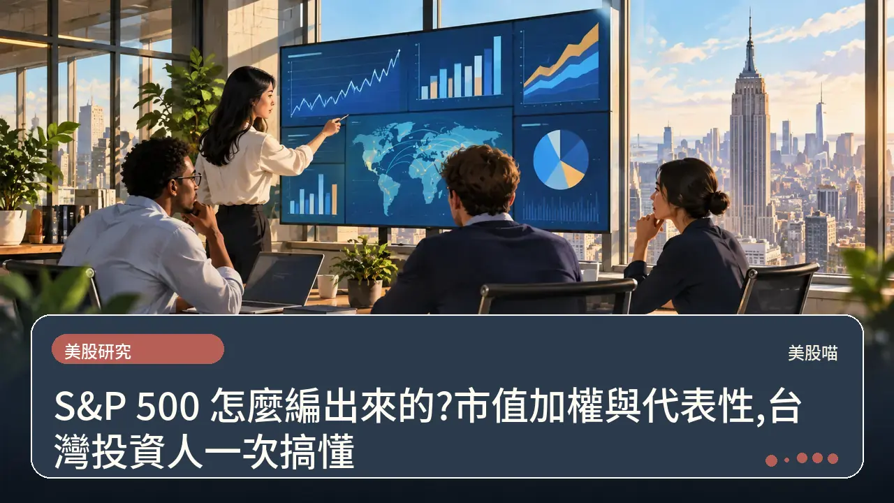 S&P 500 怎麼編出來的?市值加權與代表性,台灣投資人一次搞懂主題插畫